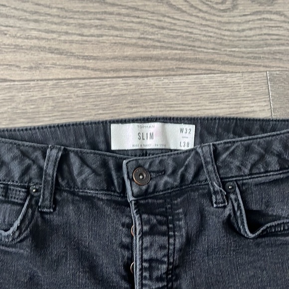 Topman slim fit black jeans W32 L30 - Picture 2 of 2